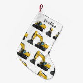 Cartoon van Crawler-graafmachine Kleine Kerstsok (Voorkant (Hangend))