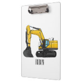 Cartoon van Crawler-graafmachine Klembord (Links)