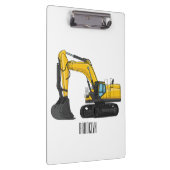 Cartoon van Crawler-graafmachine Klembord (Rechts)