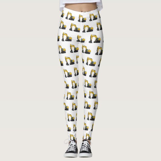 Cartoon van Crawler-graafmachine Leggings (Voorkant)