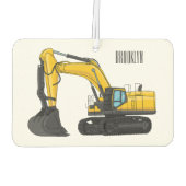 Cartoon van Crawler-graafmachine Luchtverfrisser (Achterkant)