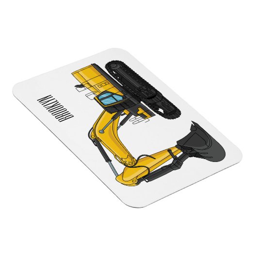 Cartoon van Crawler-graafmachine Magneet (Rechterzijde)