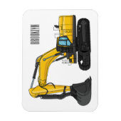 Cartoon van Crawler-graafmachine Magneet (Verticaal)