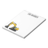 Cartoon van Crawler-graafmachine Notitieblok (Linkerzijde)