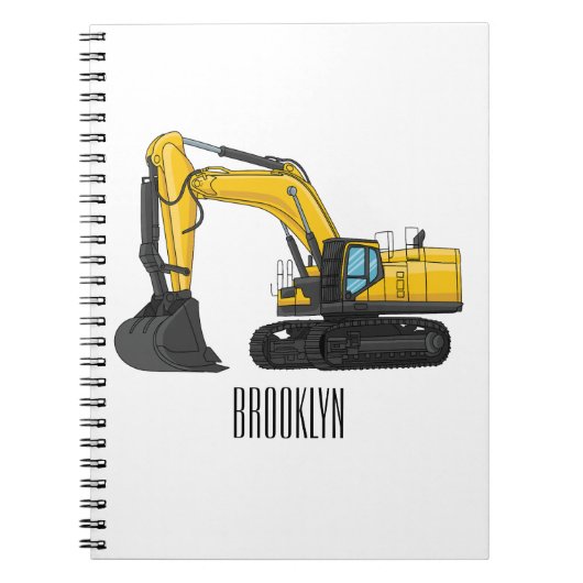 Cartoon van Crawler-graafmachine Notitieboek (Voorkant)