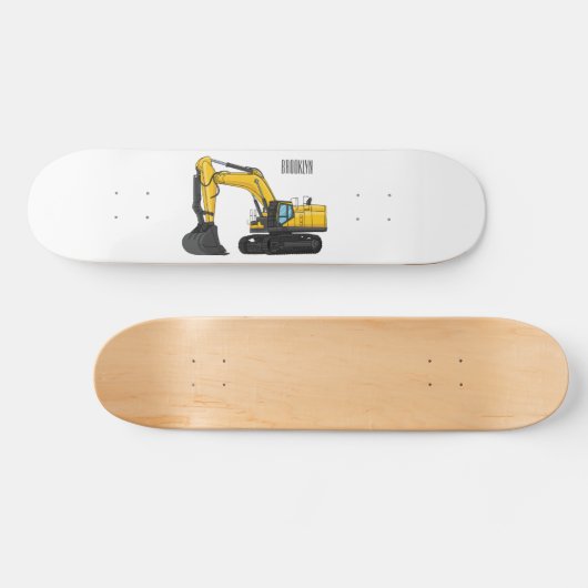 Cartoon van Crawler-graafmachine Persoonlijk Skateboard (Horizontaal)