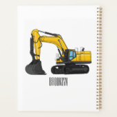 Cartoon van Crawler-graafmachine Planner (Achterkant)