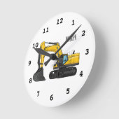Cartoon van Crawler-graafmachine Ronde Klok (Hoek)