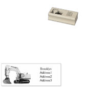 Cartoon van Crawler-graafmachine Rubberstempel (Gestempeld)