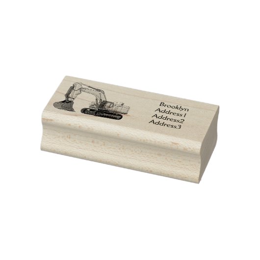 Cartoon van Crawler-graafmachine Rubberstempel (Stempel)