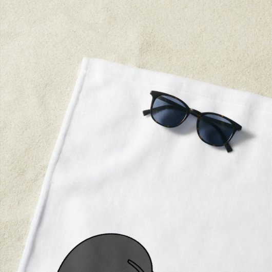 Cartoon van Crawler-graafmachine Strandlaken (In situ)