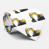 Cartoon van Crawler-graafmachine Stropdas (Opgerold)