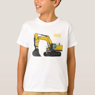 Cartoon van Crawler-graafmachine T-shirt