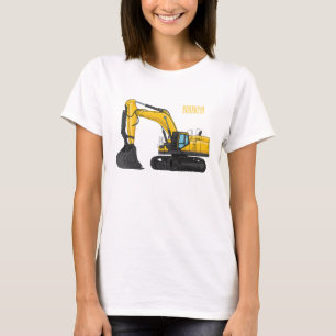 Cartoon van Crawler-graafmachine T-shirt