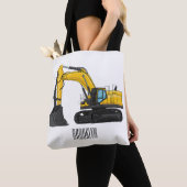 Cartoon van Crawler-graafmachine Tote Bag (Dichtbij)