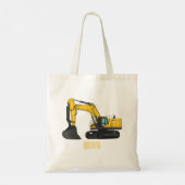 Cartoon van Crawler-graafmachine Tote Bag (Achterkant)