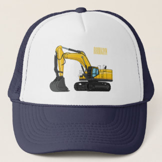 Cartoon van Crawler-graafmachine Trucker Pet