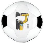 Cartoon van Crawler-graafmachine Voetbal (Gedraaid)