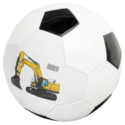 Cartoon van Crawler-graafmachine Voetbal (Drie kwart)