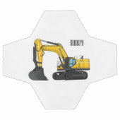 Cartoon van Crawler-graafmachine Voetbal (Enkel)