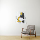 Cartoon van Crawler-graafmachine Wandkleed (In situ)