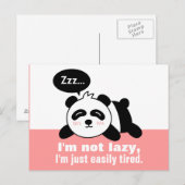 Cartoon van Cute en Lazy Panda Briefkaart (Voorkant / Achterkant)