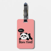 Cartoon van Cute Sleeping Panda Bagagelabel (Achterkant verticaal)