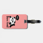 Cartoon van Cute Sleeping Panda Bagagelabel (Achterkant horizontaal)