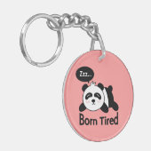 Cartoon van Cute Sleeping Panda Sleutelhanger (Voorkant Links)