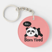 Cartoon van Cute Sleeping Panda Sleutelhanger (Voorkant)
