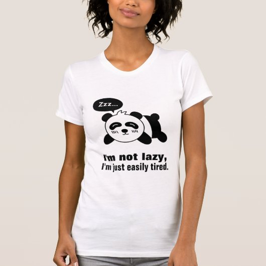 Cartoon van Cute Sleeping Panda T-shirt (Voorkant)