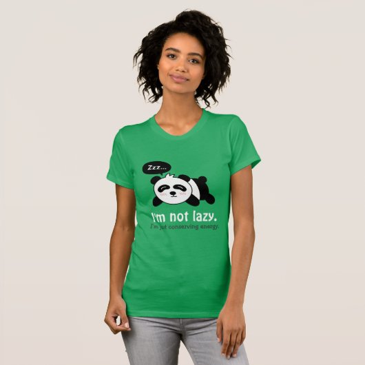 Cartoon van Cute Sleeping Panda T-shirt (Voorkant volledig)