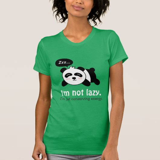 Cartoon van Cute Sleeping Panda T-shirt (Voorkant)