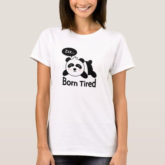 Cartoon van Cute Sleeping Panda T-shirt (Voorkant)