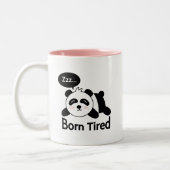 Cartoon van Cute Sleeping Panda Tweekleurige Koffiemok (Links)