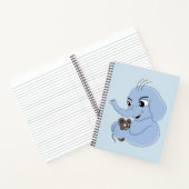 Cartoon van de acute olifant notitieboek (Binnen)
