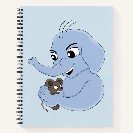 Cartoon van de acute olifant notitieboek (Voorkant)