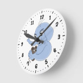 Cartoon van de acute olifant ronde klok (Hoek)