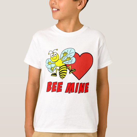 Cartoon van de bijenmijn-Valentijn T-shirt (Voorkant)