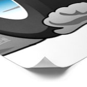 Cartoon van de bovenste brandstofdrager poster (Hoek)