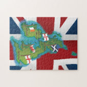 Cartoon van de Britse Eilanden Legpuzzel (Horizontaal)
