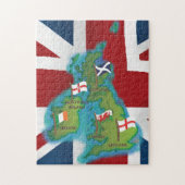 Cartoon van de Britse Eilanden Legpuzzel (Verticaal)