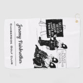 CARTOON van de Britse Politieacademie Golfhanddoek (Horizontaal)