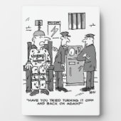Cartoon van de defecte elektrische stoel - Funny Fotoplaat (voorkant)