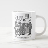 Cartoon van de defecte elektrische stoel - Funny Grote Koffiekop (Rechts)