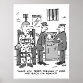 Cartoon van de defecte elektrische stoel - Funny Poster (Voorkant)