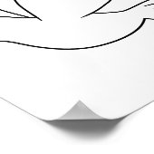 Cartoon van de Dove Bird Colour Page Poster (Hoek)