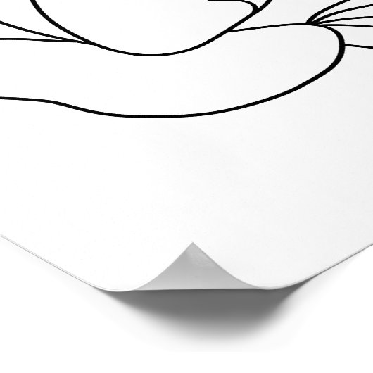 Cartoon van de Dove Bird Colour Page Poster (Hoek)