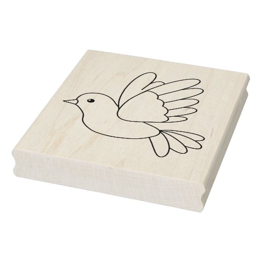 Cartoon van de Dove Bird Colour Page Rubberstempel (Stempel)
