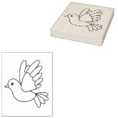 Cartoon van de Dove Bird Colour Page Rubberstempel (Gestempeld)